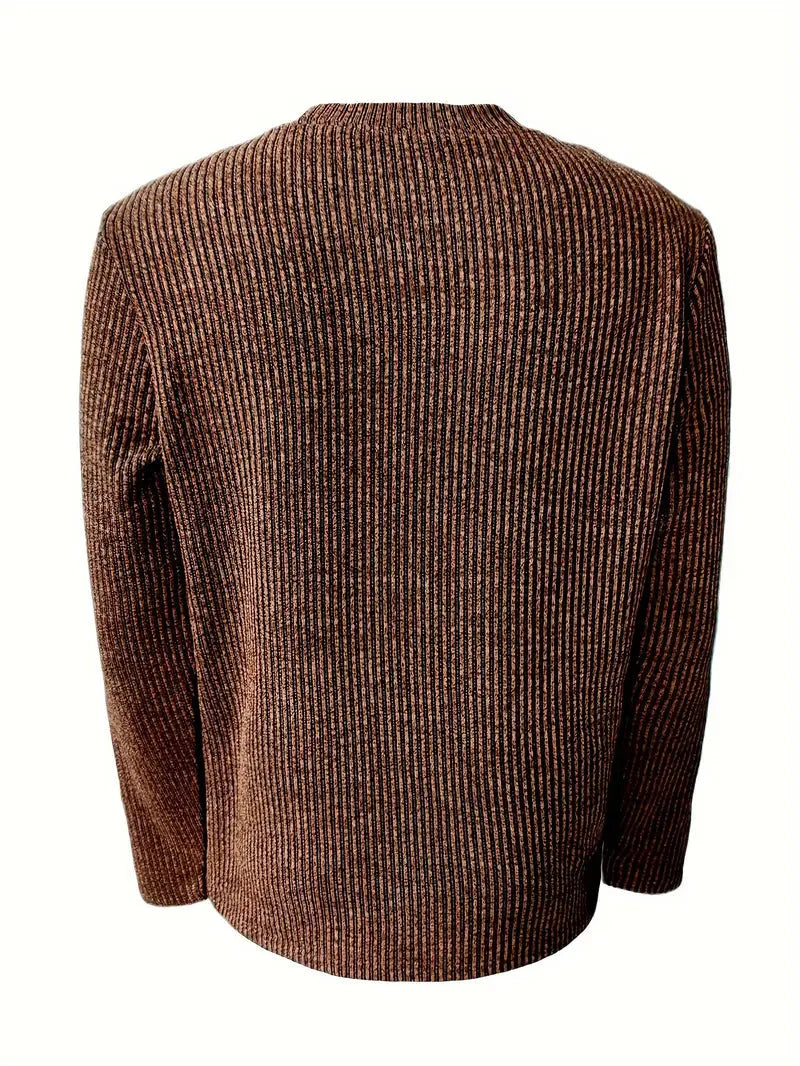 Brit und Boho | Logan Luxe Strickpullover mit Rundhalsausschnitt und langen Ärmeln