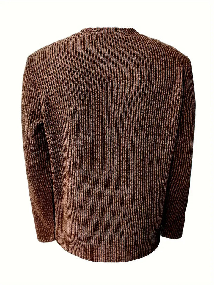 Brit und Boho | Logan Luxe Strickpullover mit Rundhalsausschnitt und langen Ärmeln