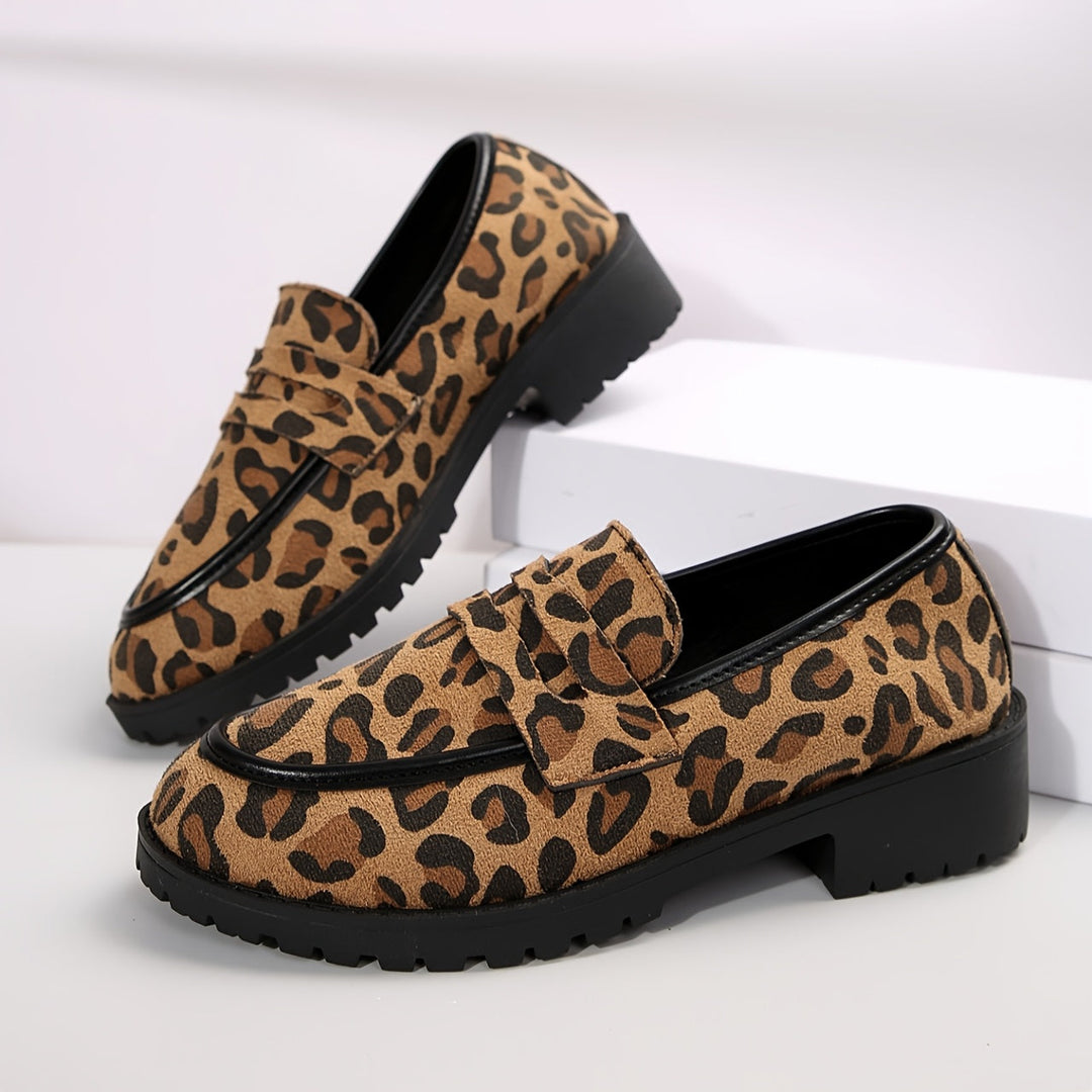 Maggie | Leopard-Print Slipper für Damen mit flachem Absatz