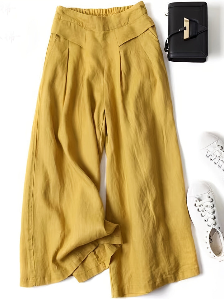 Bella | Bequeme Capri-Hosen für Damen mit weitem Bein und hohem Bund