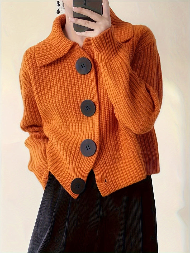 Isla | Strickjacke für Damen mit Rippstrick und langen Ärmeln