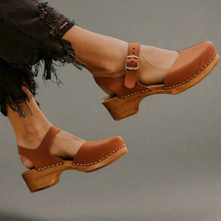 Laura | Damen Bequeme Baotou Plattform Sandalen mit niedrigem Absatz