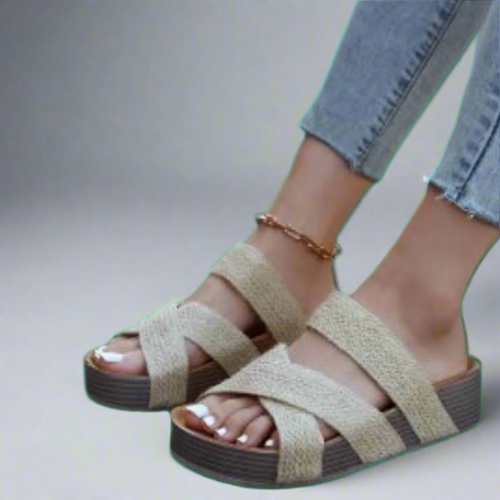 Athelgard | Bequeme Orthopädische Sandalen für Damen mit flachem Absatz
