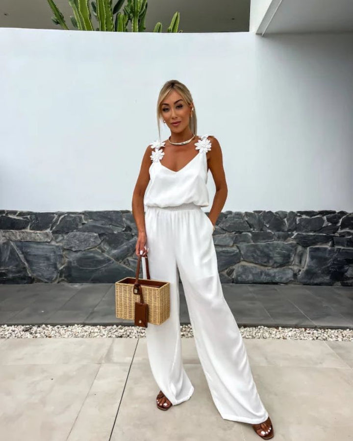 Blair | Boho Floral Jumpsuit für Damen mit V-Ausschnitt