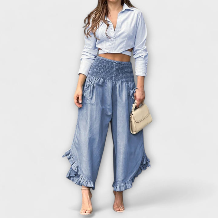 Janelle | Mühelos stilvolle Hosen für Damen mit eleganten Faltenakzenten