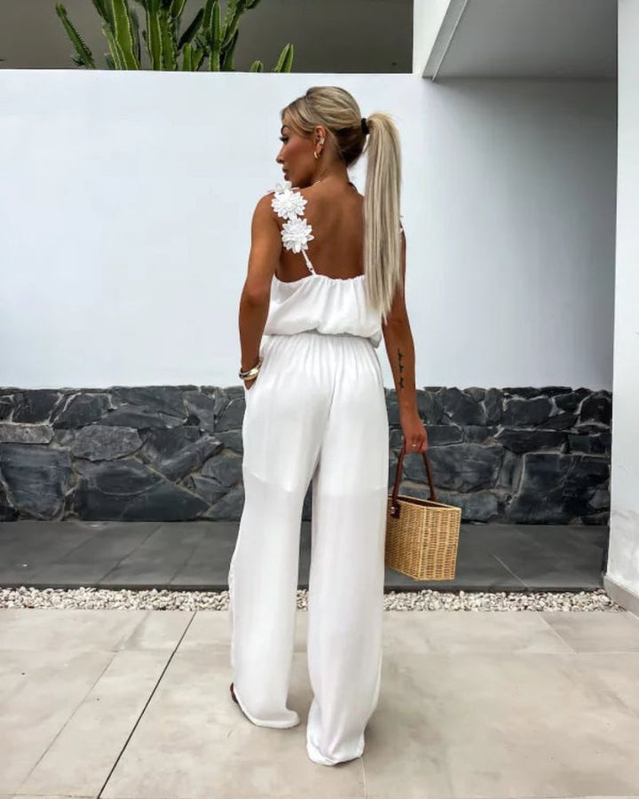 Blair | Boho Floral Jumpsuit für Damen mit V-Ausschnitt