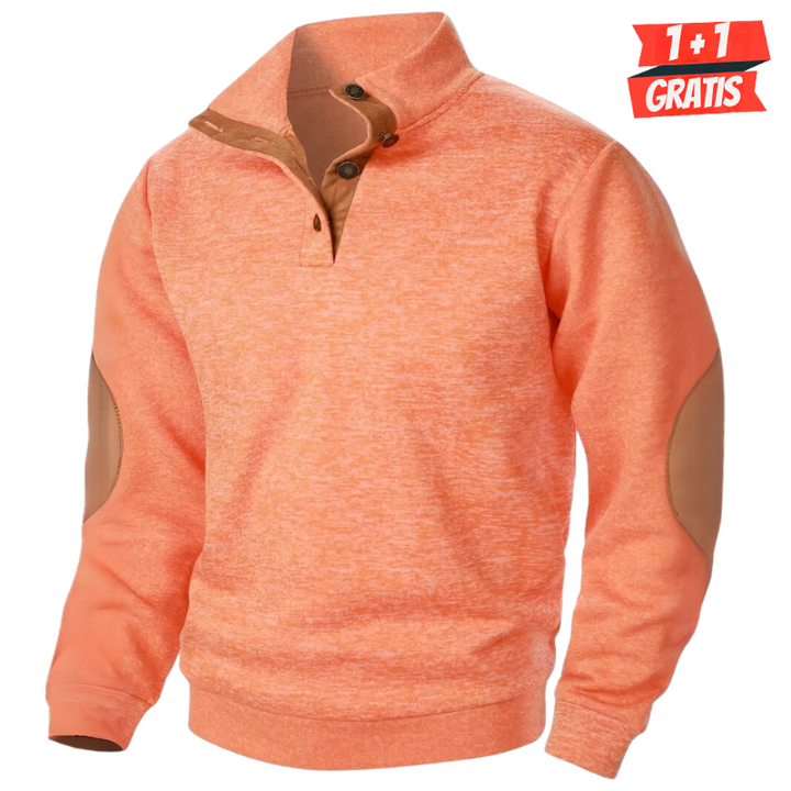 Craft | Winter Pullover für Männer für Herren mit Stehkragen und langen Ärmeln