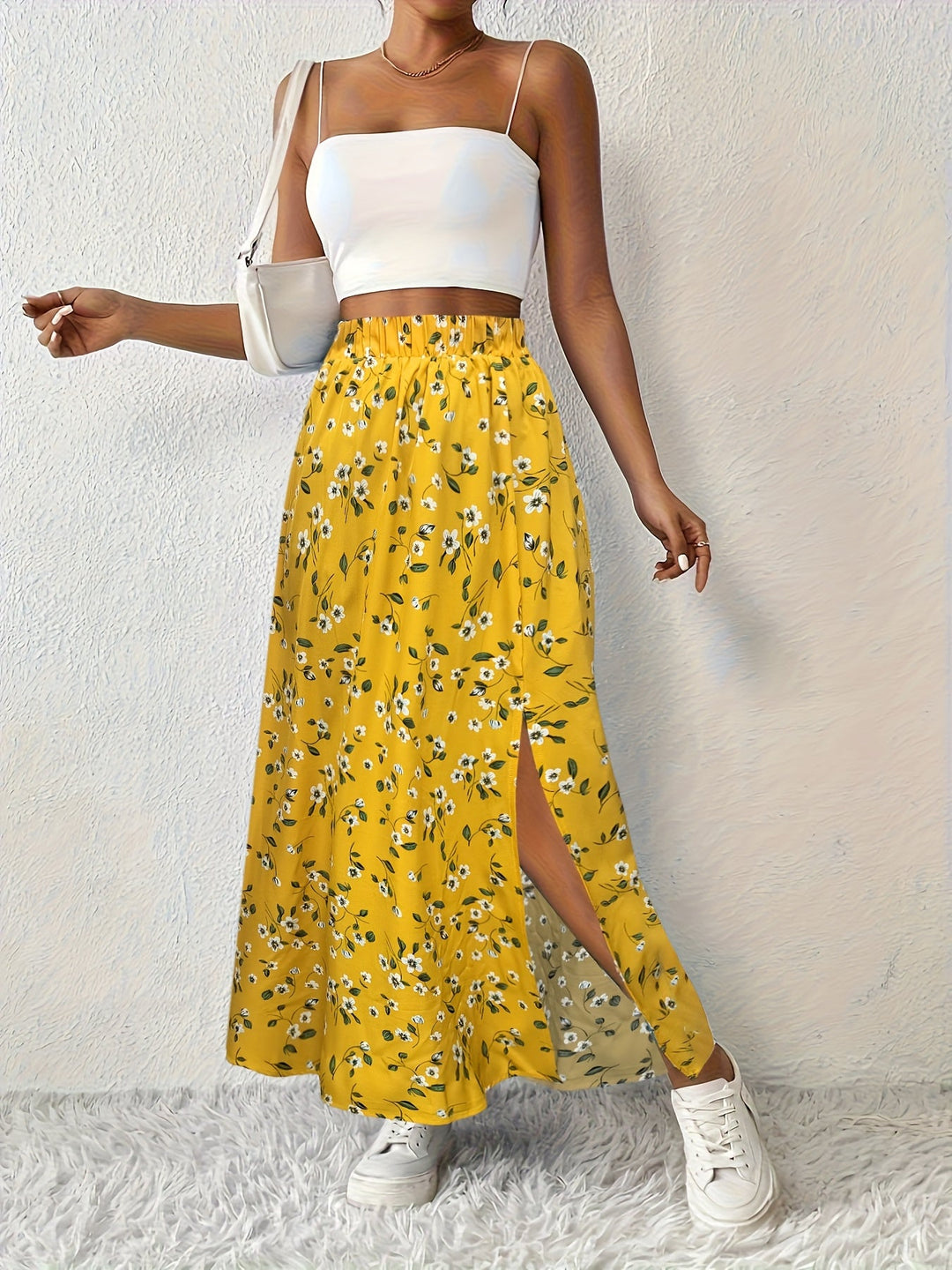 Paige | Floral Print Maxi Rock für Damen