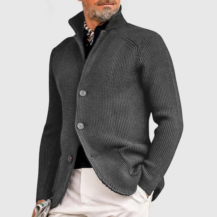 Max | Feinstrick-Herrenstrickjacke für Herren mit Knopfverschluss