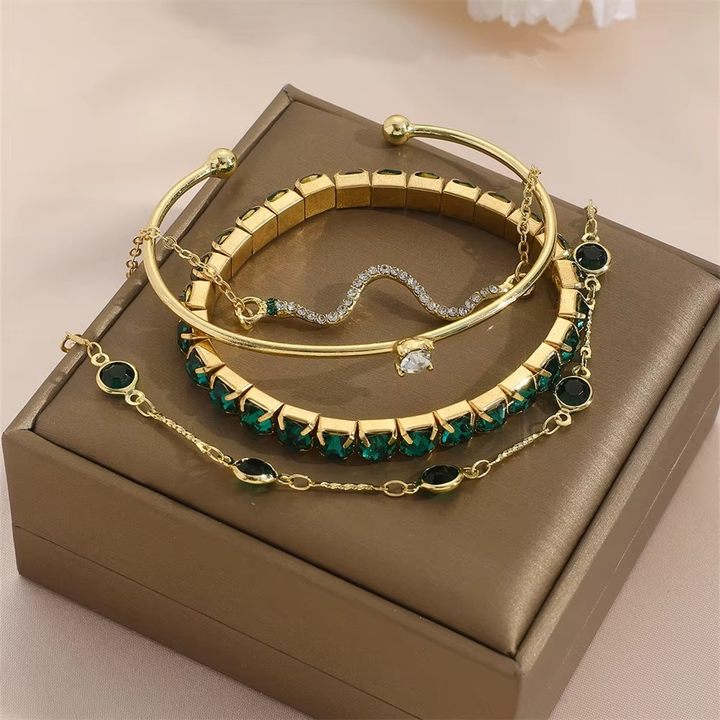Celeste | Elegantes 4-teiliges Armband-Set für Damen