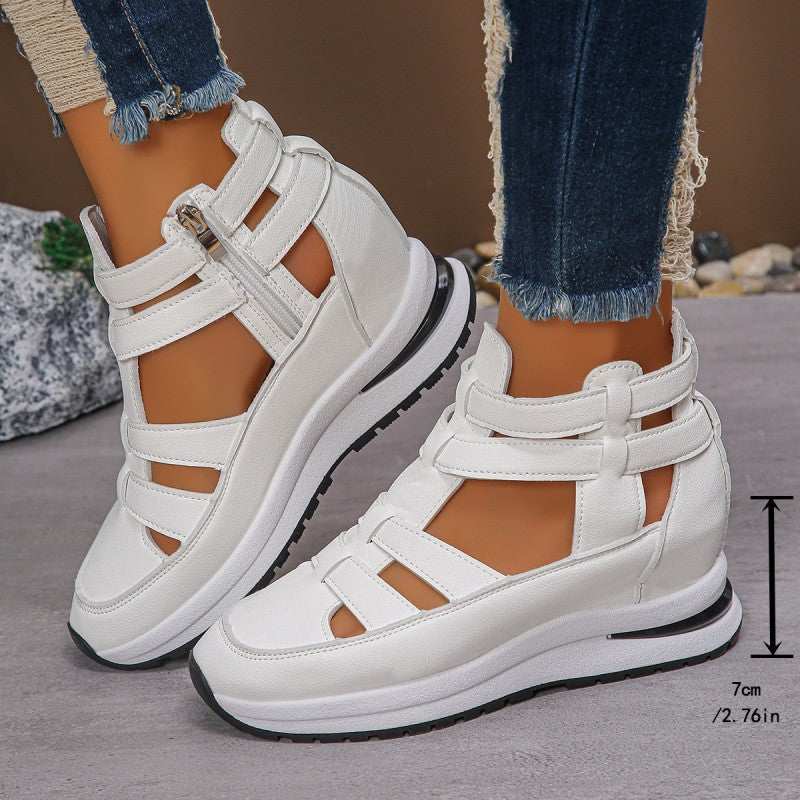 Leichte Keil-Sandalen für Damen mit seitlichem Reißverschluss für ultimativen Komfort
