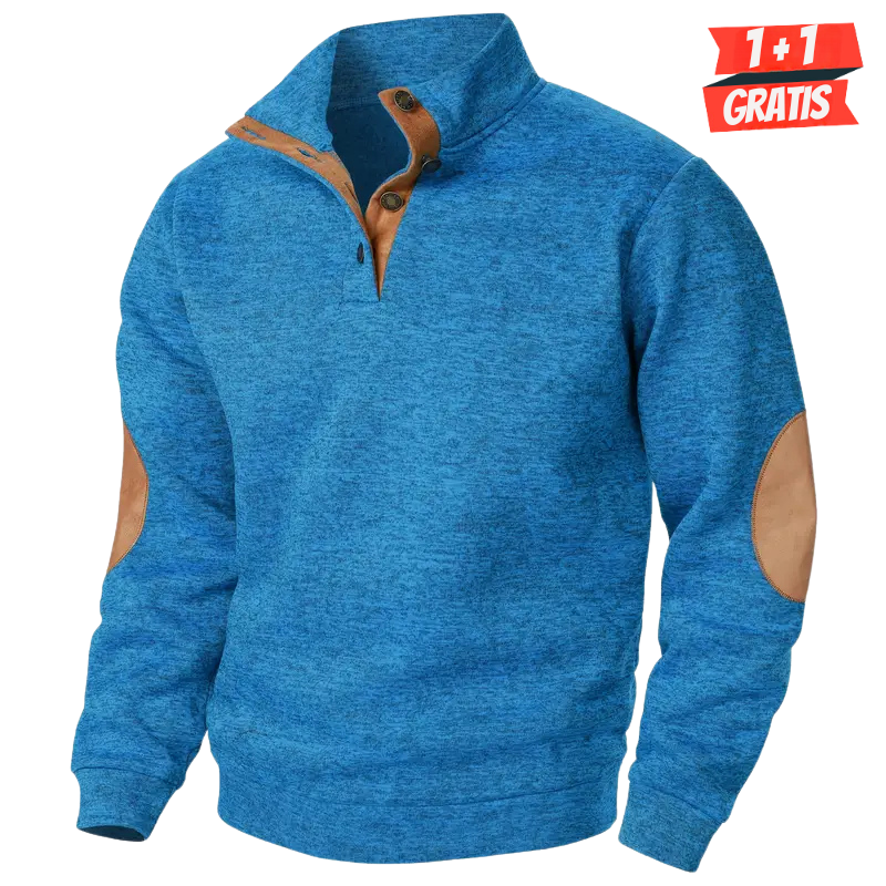 Craft | Winter Pullover für Männer für Herren mit Stehkragen und langen Ärmeln