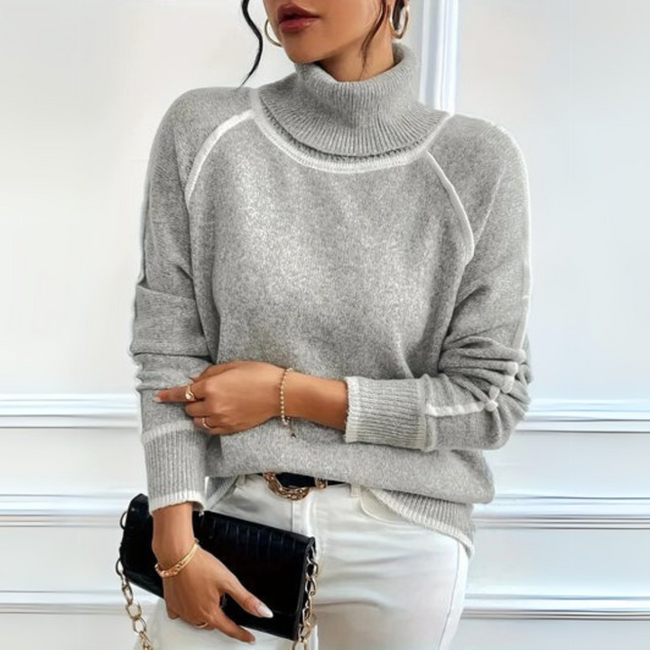 Aurora | Entspannter Rollkragenpullover für Damen mit langen Ärmeln