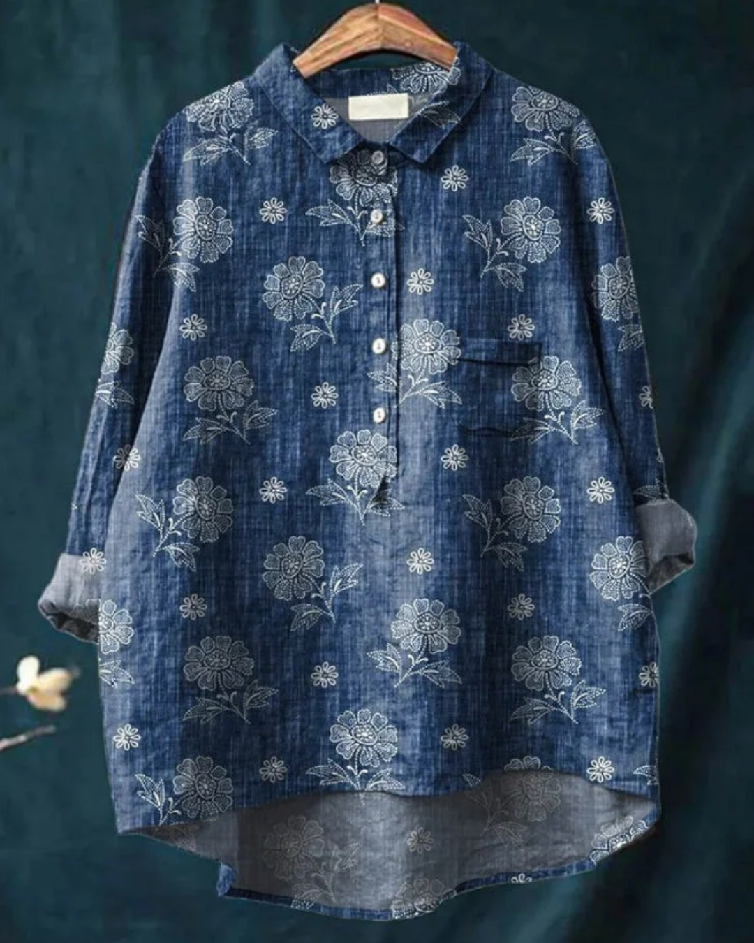 Jaclynn | Floral Shirt für Damen mit langen Ärmeln