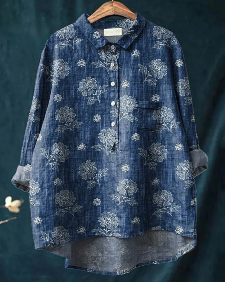 Jaclynn | Floral Shirt für Damen mit langen Ärmeln