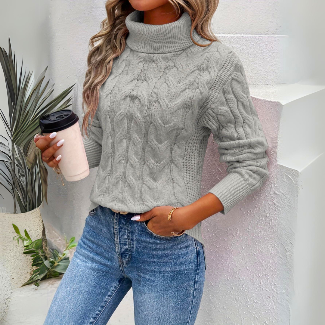 Charlotte | Warmer Gestrickter Damen Rollkragenpullover