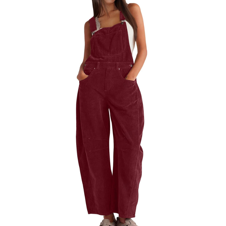 ETHEL | Schicker weiter Bein Overall für Damen mit eckigem Ausschnitt