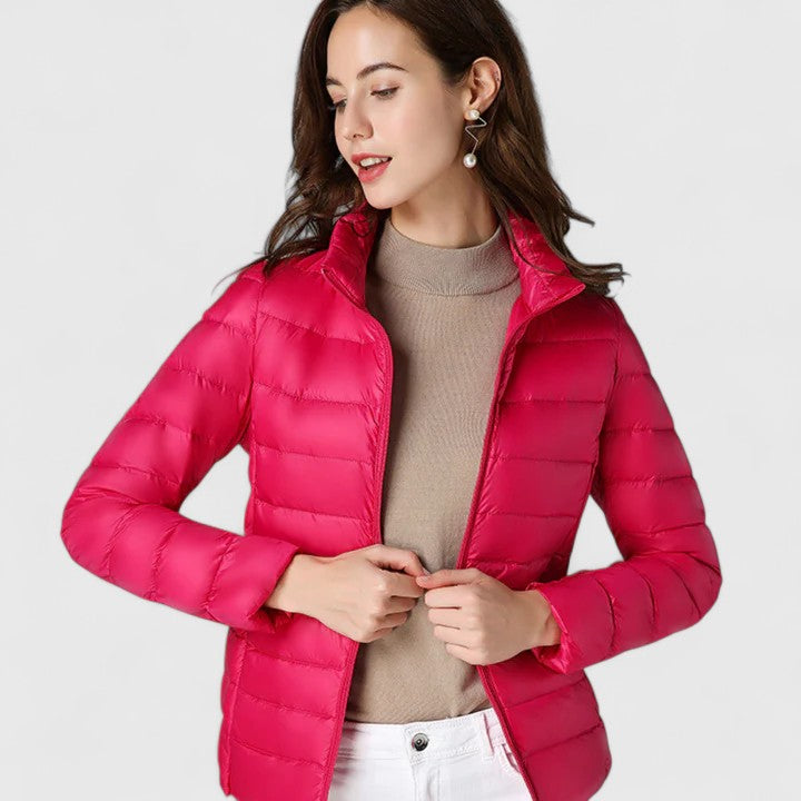 Melorynne Elegante Jacke für Damen mit Rundhalsausschnitt und langen Ärmeln