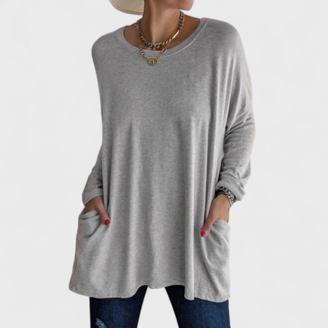 Moira | Lässiges Langarmshirt für Damen mit Rundhalsausschnitt und langen Ärmeln