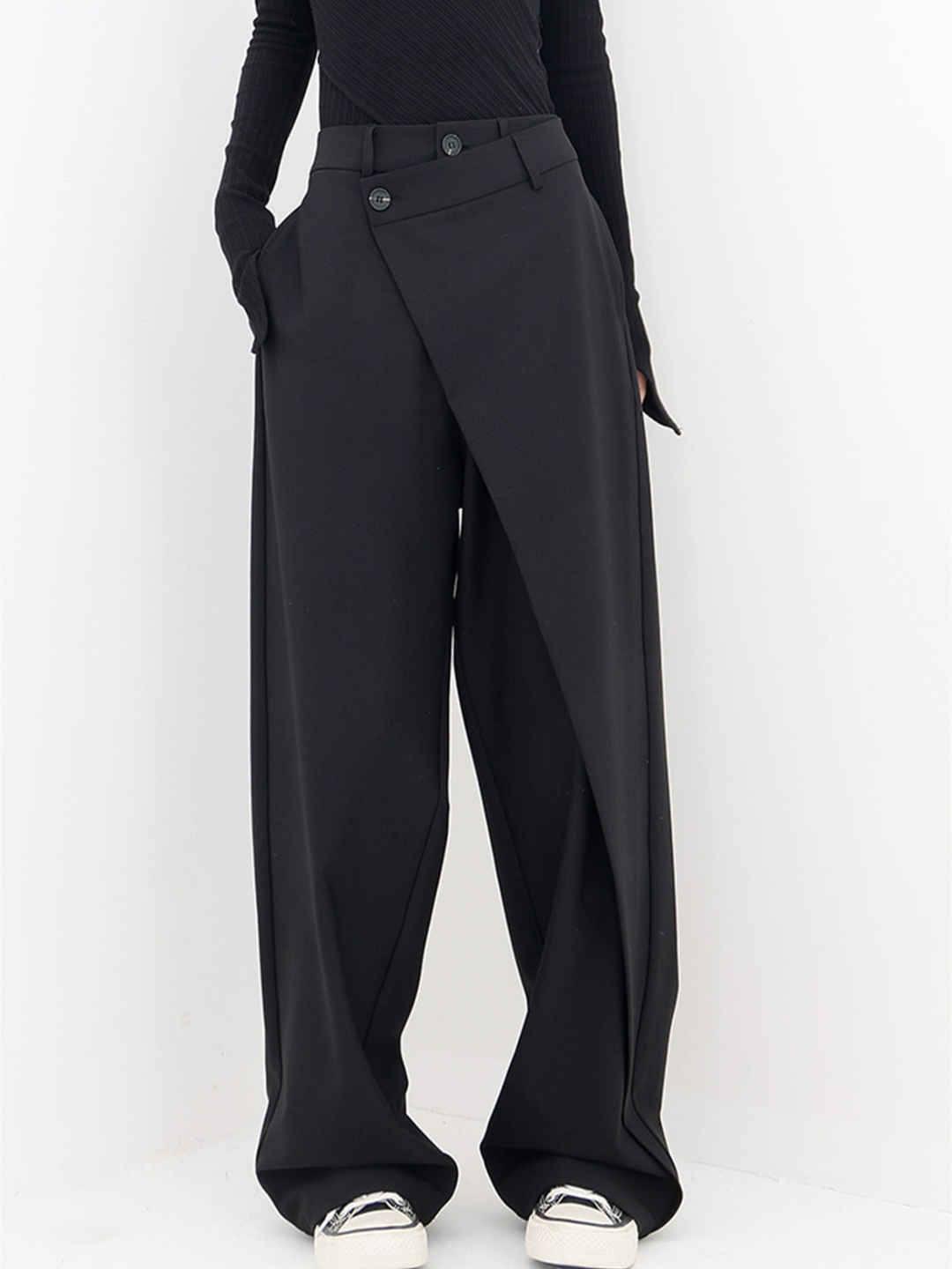 Sofia | Moderne Baggy Hose für Damen mit weiter Passform und hohem Bund