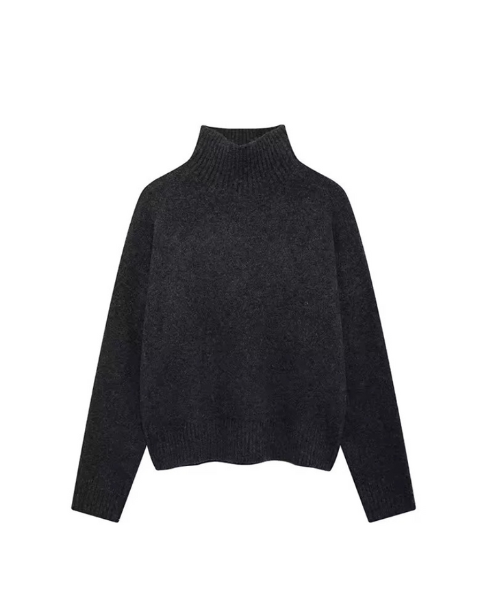Isla | Strickpullover für Damen mit Rollkragen und langen Ärmeln