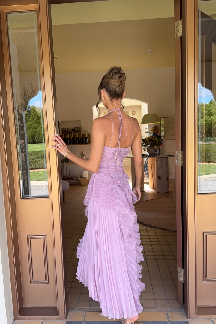 Adeline | Anmutiges und Luftiges Maxikleid für Damen mit asymmetrischem Ausschnitt