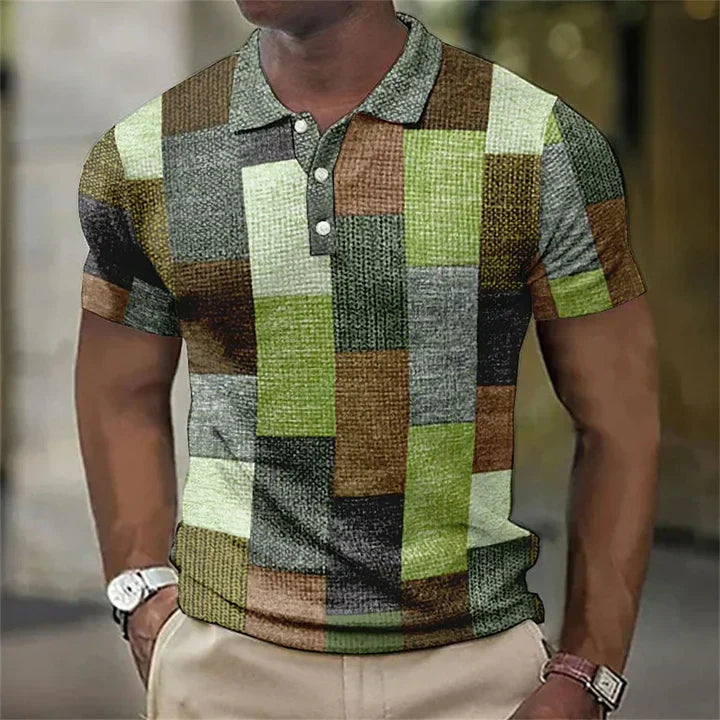 Lovi | Polo Poloshirt für Herren mit kurzen Ärmeln und Karomuster