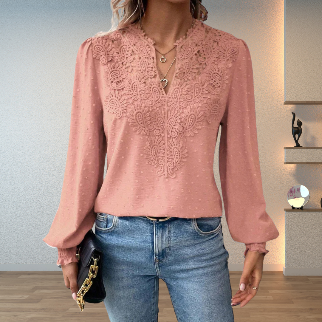 Colette | Leichte und Stilvolle Bluse mit langen Ärmeln