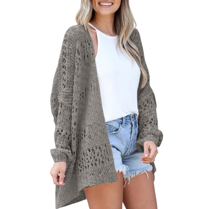 Arizela | Leichter Übergroßer Boho Cardigan für Damen mit Rundhalsausschnitt