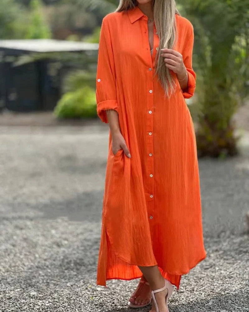 Bianca | Bequemes italienisches Kleid für Damen mit langen Ärmeln