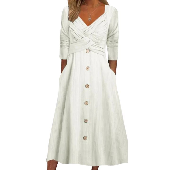 Ella | Elegantes Midikleid für Damen mit Bauchbedeckung