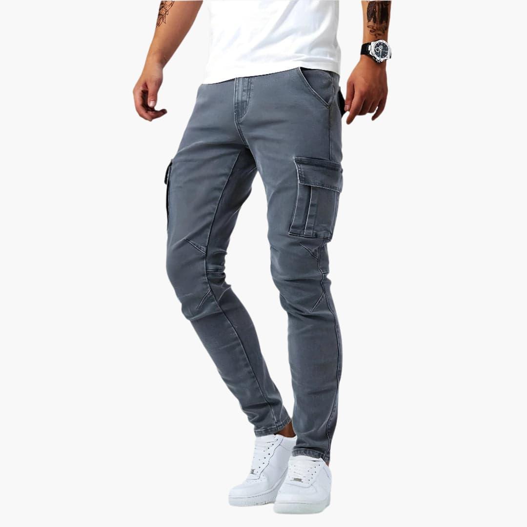 Samuel | Stretch Cargo-Hosen für Herren mit schmaler Passform und mittlerem Bund