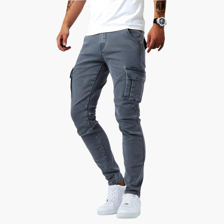 Samuel | Stretch Cargo-Hosen für Herren mit schmaler Passform und mittlerem Bund