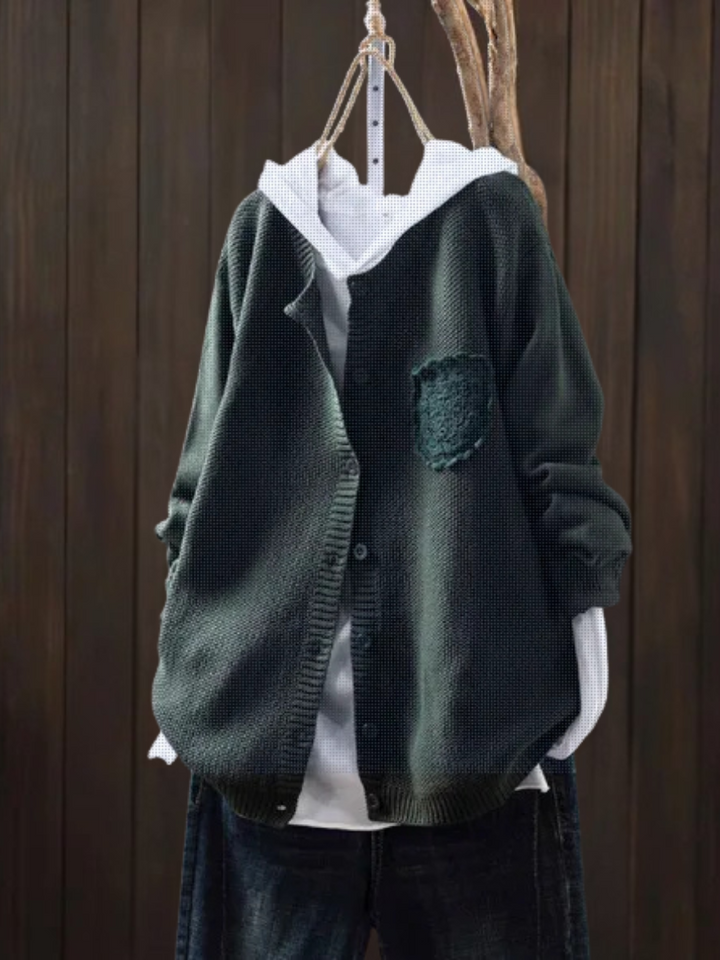 Der Ansley | Gemütlicher Cardigan für Damen mit V-Ausschnitt und langen Ärmeln