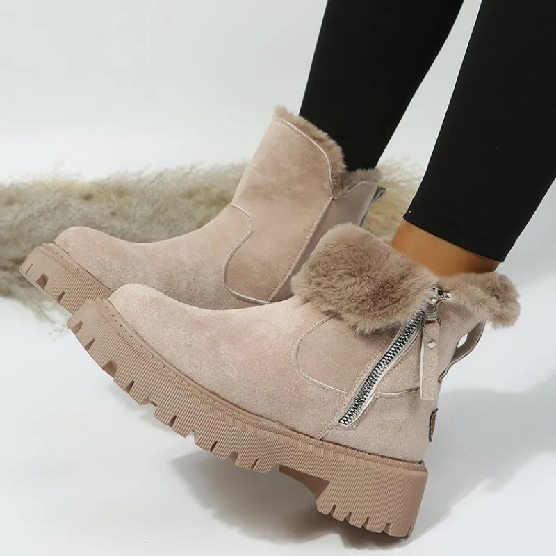 Nancy | Bequeme, Warme Winterstiefel für Damen mit flachem Absatz