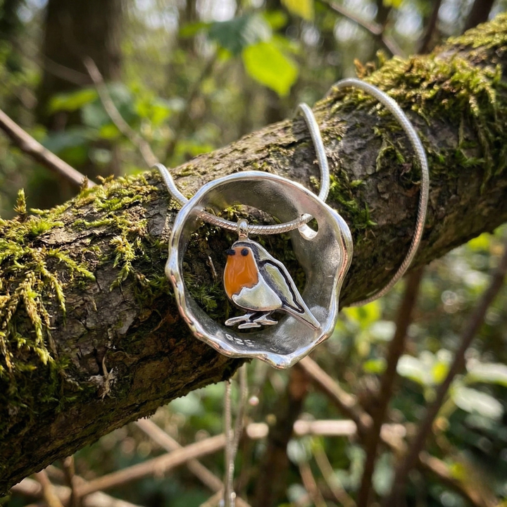Handgefertigter eleganter Vogelkragen Schmuck