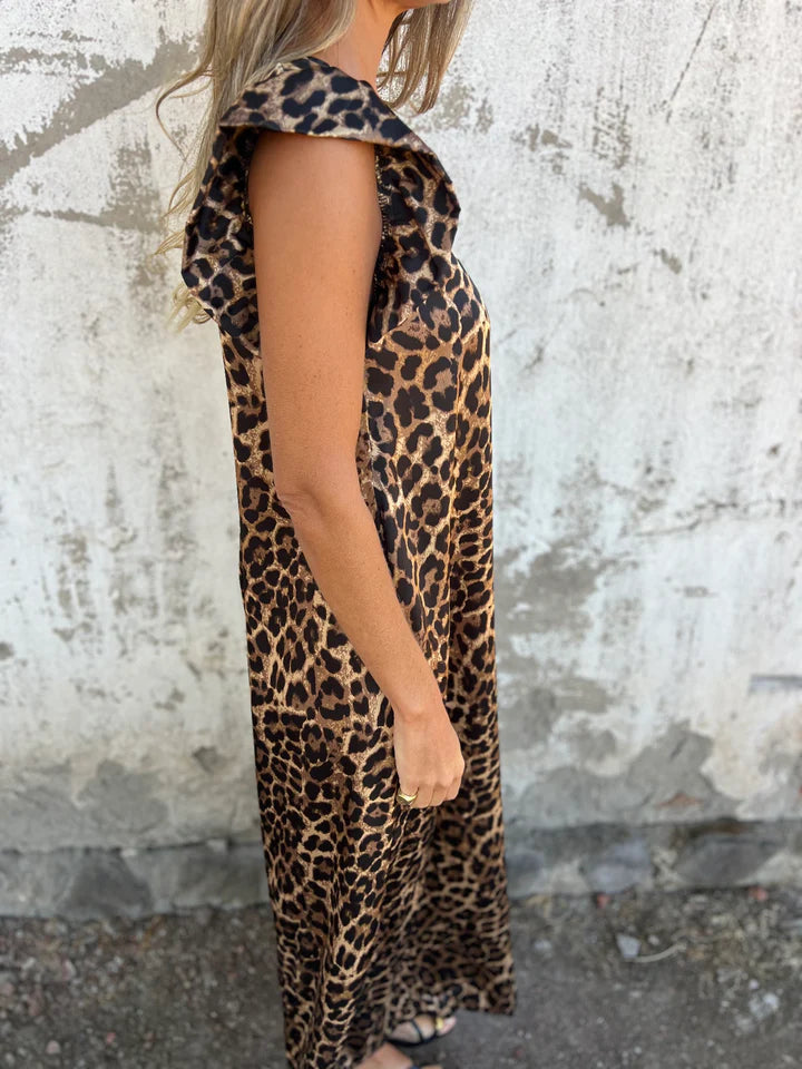 Zayla | Schicker Leoparden-Jumpsuit für Damen mit Rundhalsausschnitt