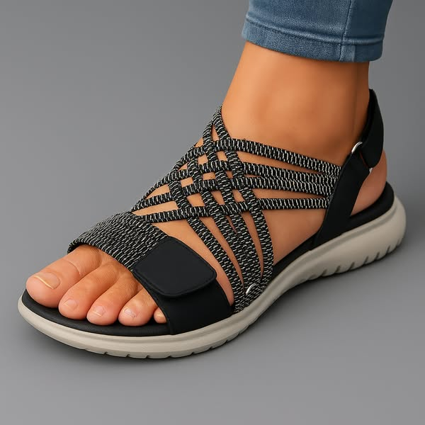 Sanarita | Leichte Orthopädische Sandalen für Damen mit flachem Absatz