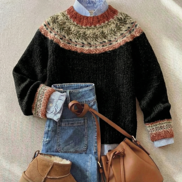 Eleanor | Klassischer nordischer Erbe Strickpullover für Damen