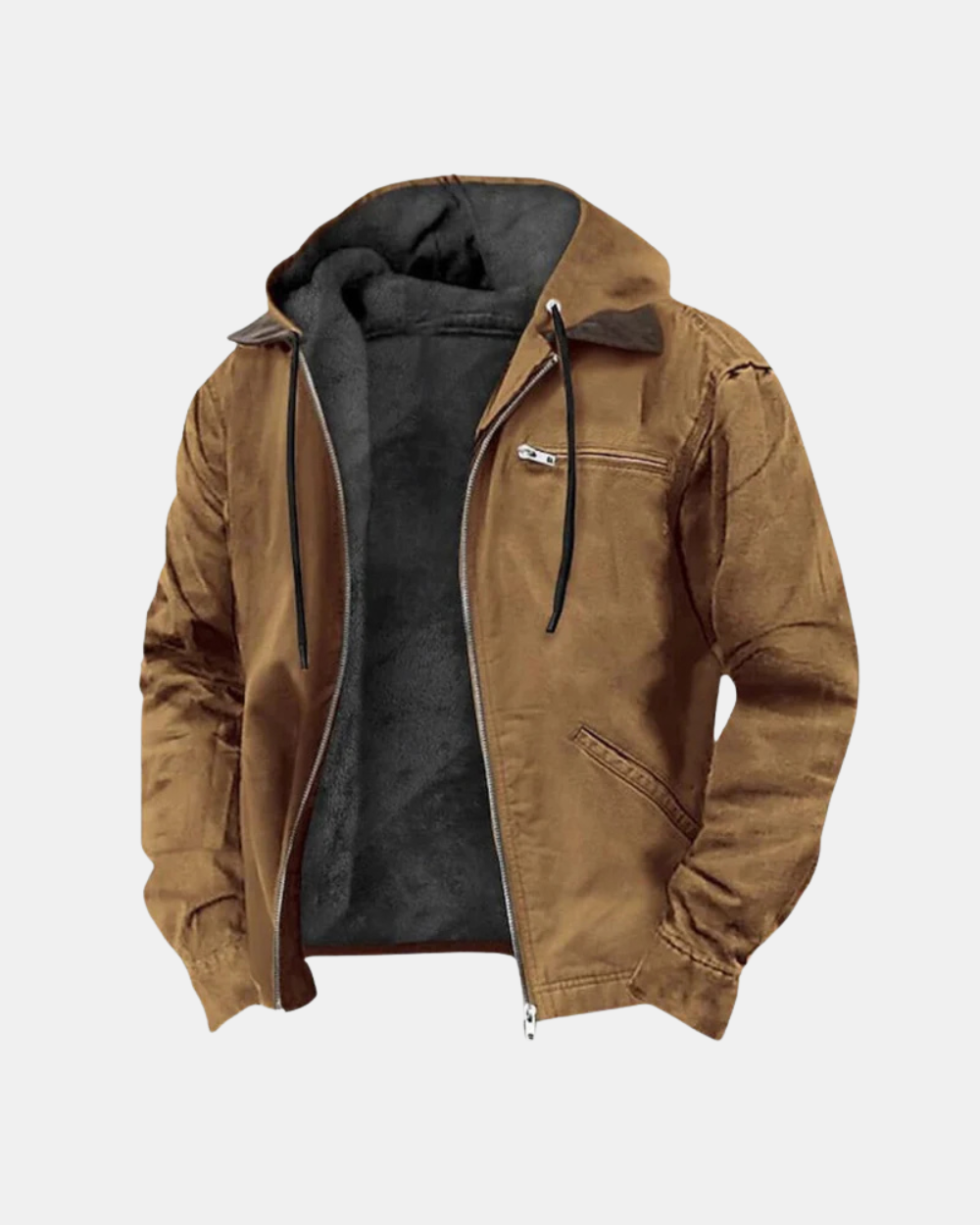 Livio Elegante Jacke für Herren mit Kapuze und langen Ärmeln