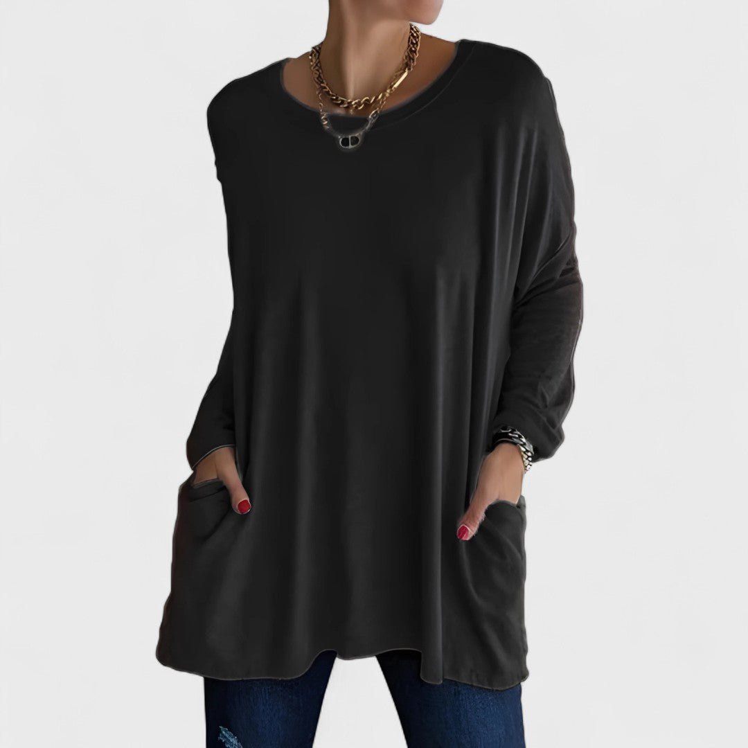 Moira | Lässiges Langarmshirt für Damen mit Rundhalsausschnitt und langen Ärmeln