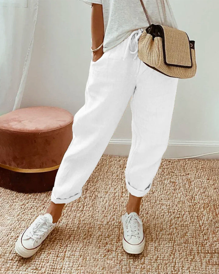 Lotte Luxe Komforthose für Damen mit geradem Bein und hohem Bund