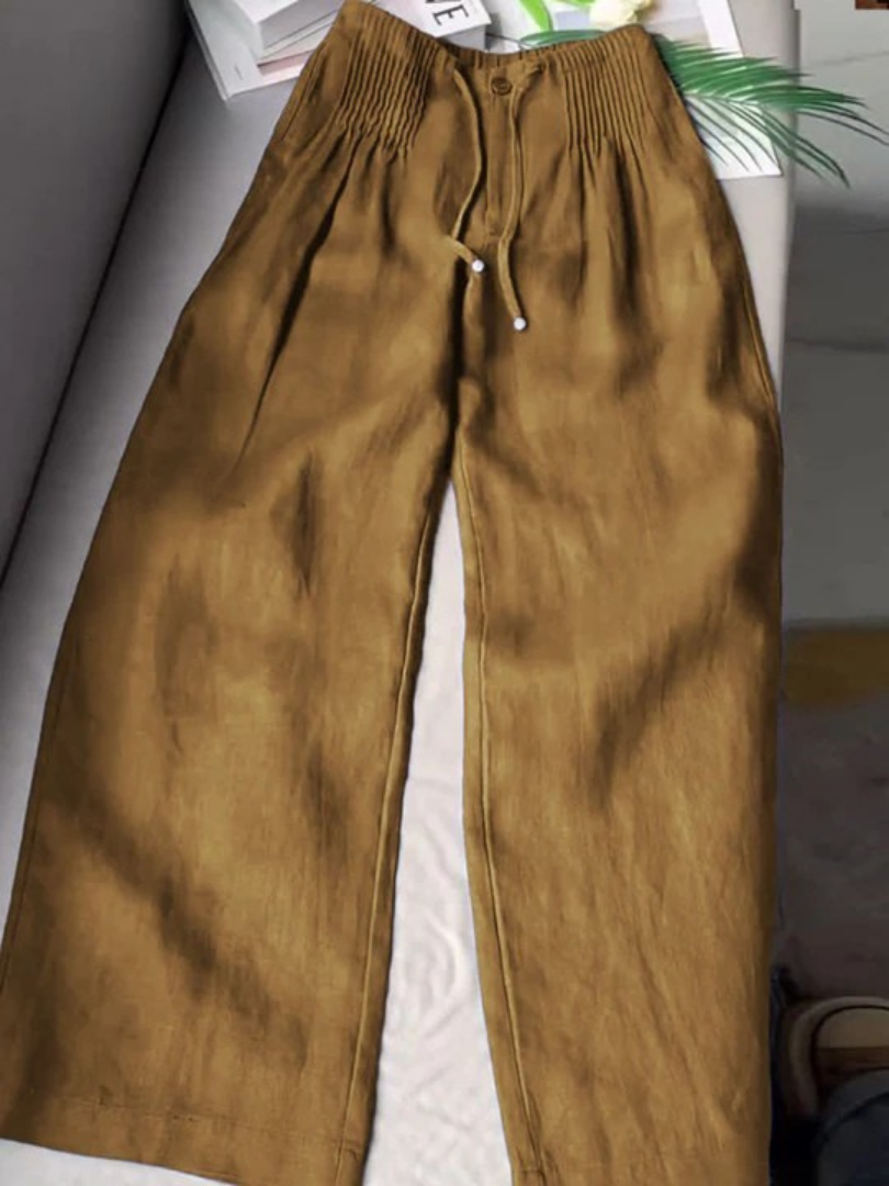 Camille | Mischung Weite Hose für Damen mit hohem Bund