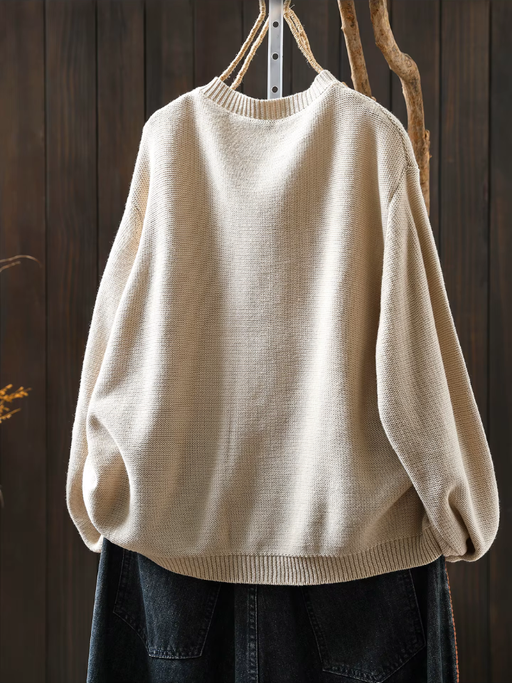 Der Ellery | Grace Cardigan für Damen mit Rundhalsausschnitt und langen Ärmeln