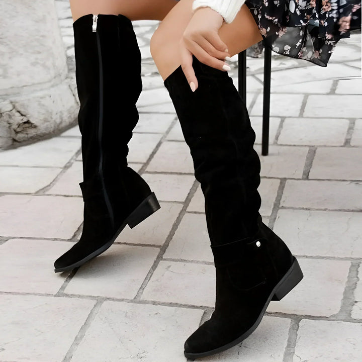 Flavia | Stiefelette für Damen mit flachem Absatz