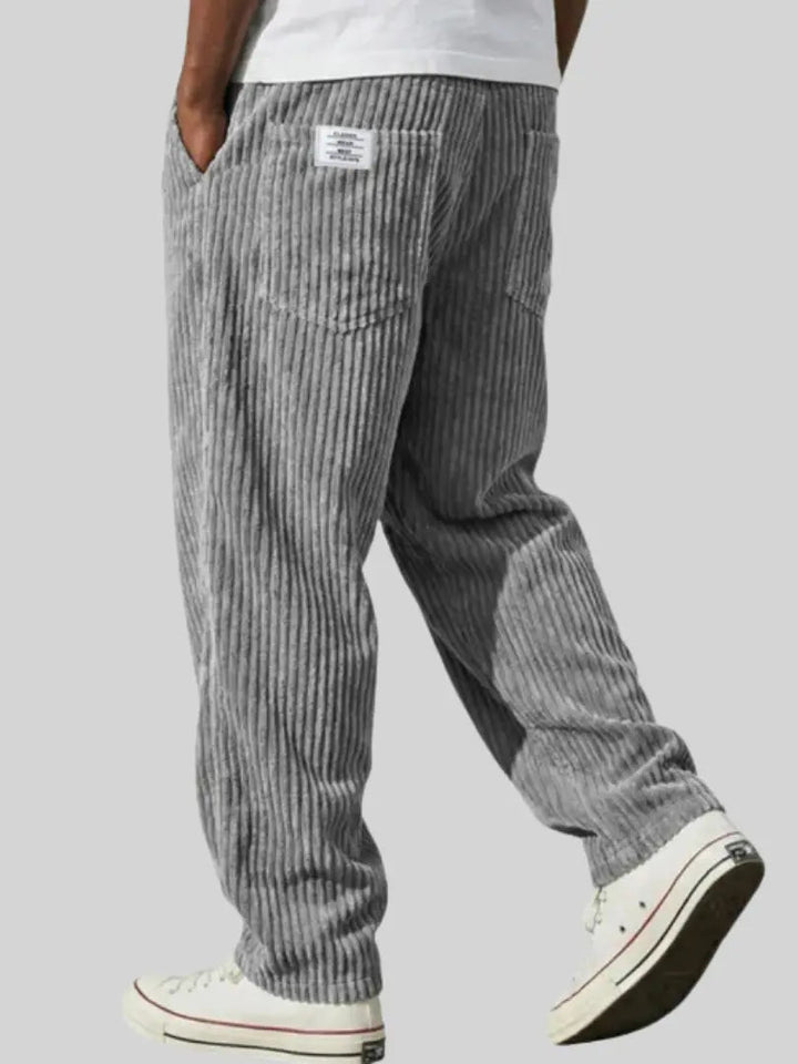 LAURENT MONACO | Herren Cordhosen mit geradem Bein und Streifen