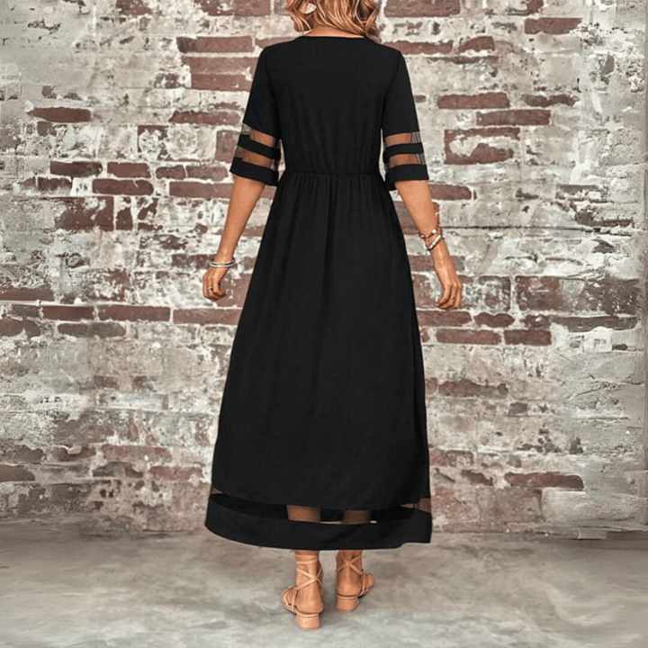 Zora | Klassisches Elegantes Maxikleid für Damen mit Rundhalsausschnitt