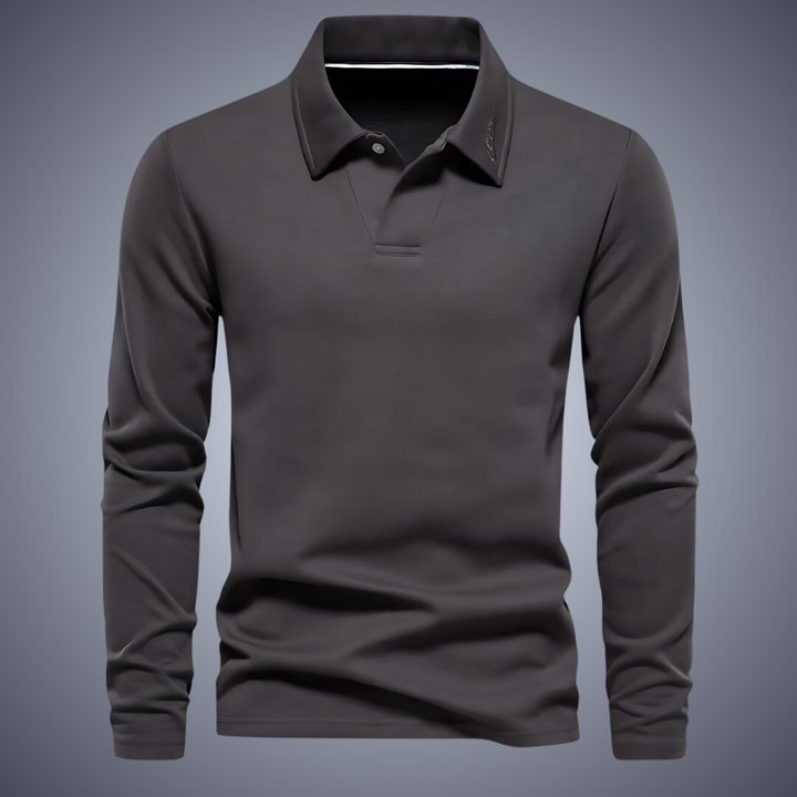 Theo | Casual Polo für Männer Poloshirt für Herren mit langen Ärmeln