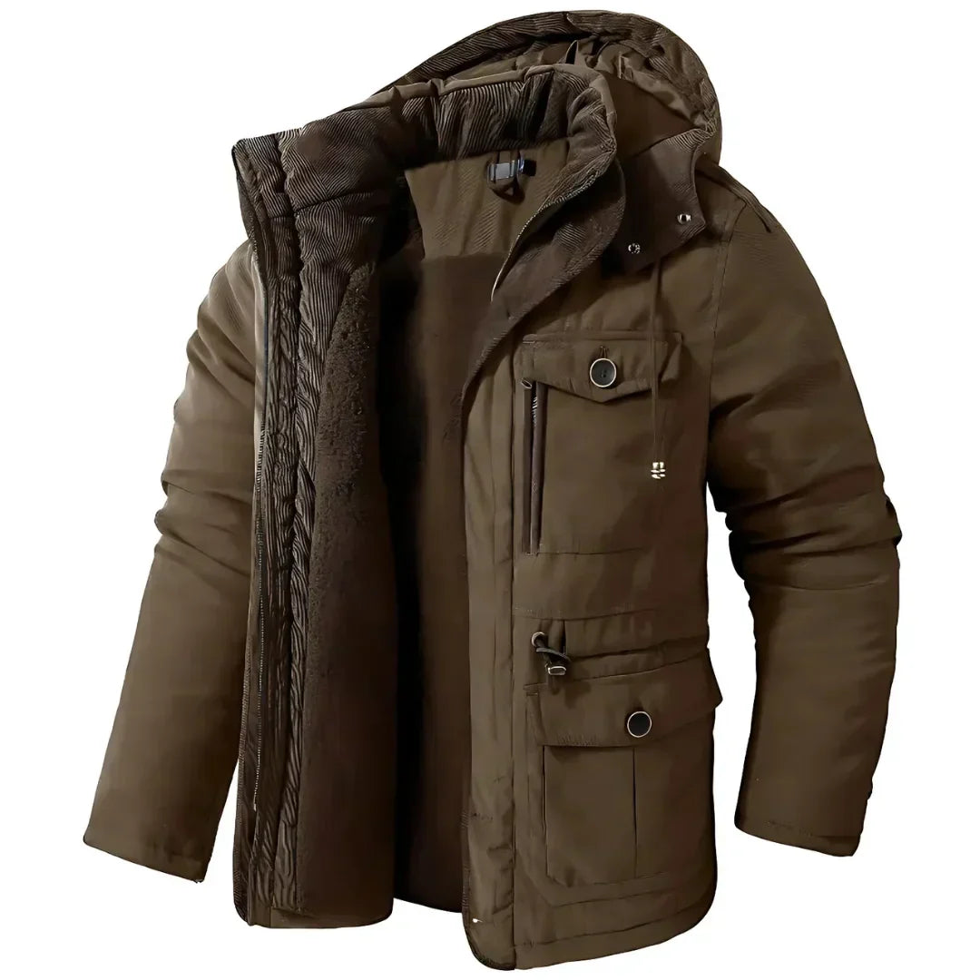 Chris | Wasser- und winddichte Winterjacke für Herren mit Rundhalsausschnitt