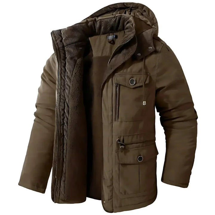 Chris | Wasser- und winddichte Winterjacke für Herren mit Rundhalsausschnitt